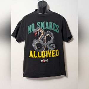 Men's Million Dolla Motive No Snakes Allowed Black Graphic T-shirt Size Large